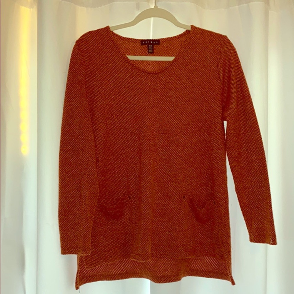 Tribal Orange Sweater